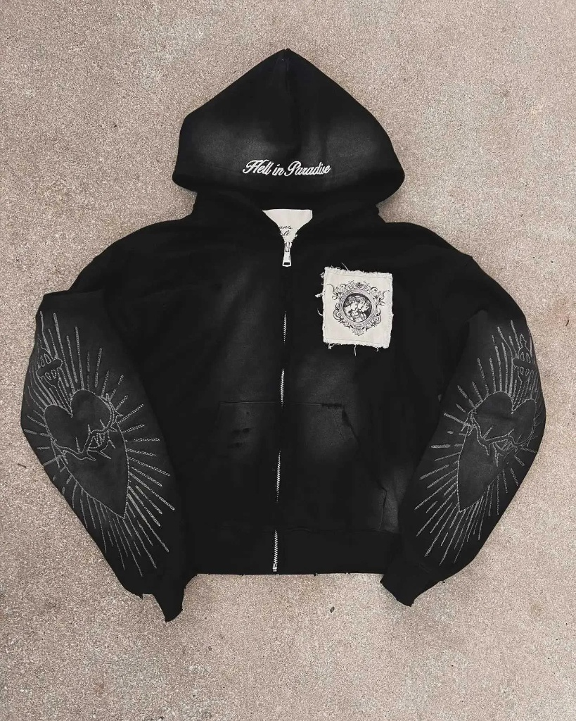 Full zip black Y2K classique